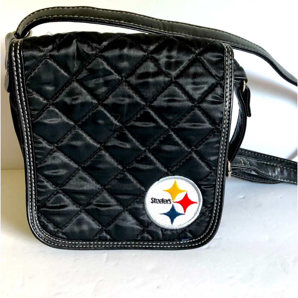Pittsburgh Steelers NFL Emblem Quilted Crossbody Adjustable Strap By Profanity